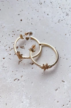 Alamour The Label Olesya Star Hoop Earrings