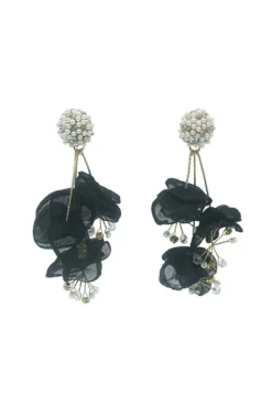 Alamour The Label Emilita Black Petal Earrings