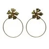 Alamour The Label Jocelyn Gold Flower Hoops Earrings
