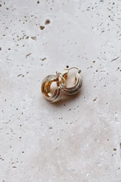 Alamour The Label Nalani Textured Hoop Earrings 7 Alamour The Label Nalani Textured Hoop Earrings