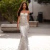 Alamour Made-To-Order Made-To-Order Gowns Malisa Sequin Gown - Silver