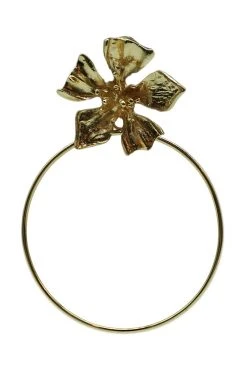 Alamour The Label Jocelyn Gold Flower Hoops Earrings 2 Alamour The Label Jocelyn Gold Flower Hoops Earrings