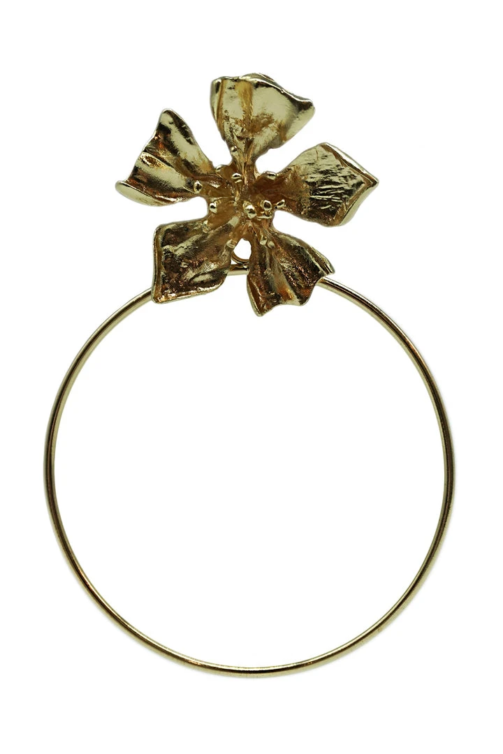 Alamour The Label Jocelyn Gold Flower Hoops Earrings Alamour The Label Jocelyn Gold Flower Hoops Earrings