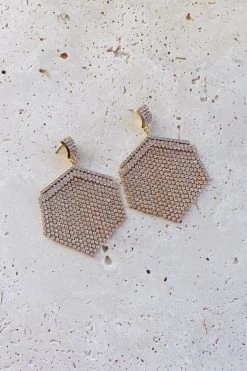 Alamour The Label Elmira Gold Crystal Drop Earrings 3 Alamour The Label Elmira Gold Crystal Drop Earrings