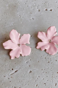 Alamour The Label Akira Pink Flower Stud Earrings 11 Alamour The Label Akira Pink Flower Stud Earrings