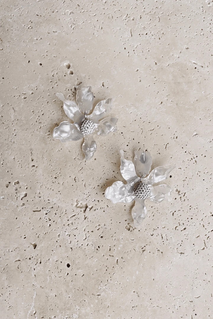 Alamour The Label Luna Clear Flower Statement Earrings 4 Alamour The Label Luna Clear Flower Statement Earrings