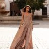 Alamour Made-To-Order A-Line Gowns Prisilla Sequin Gown - Rose Gold