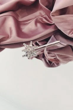 Alamour The Label Silver Star Diamante Hair Pin Hair Accessories