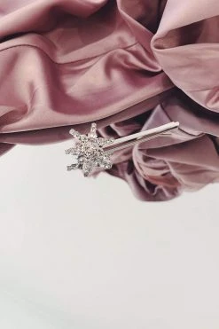 Alamour The Label Silver Star Diamante Hair Pin Hair Accessories