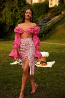 Alamour The Label Loulia Top - Pink TOPS