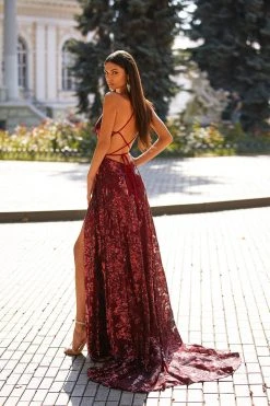 Alamour Made-To-Order Amany - Burgundy PROM & FORMAL