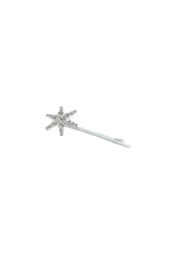 Alamour The Label Silver Star Diamante Hair Pin Hair Accessories