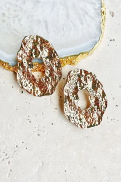 Alamour The Label Kailani Textured Gold Earrings