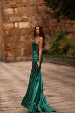 Alamour Made-To-Order Made-To-Order Gowns Felicita Satin Gown - Emerald 6 Alamour Made-To-Order Made-To-Order Gowns Felicita Satin Gown - Emerald