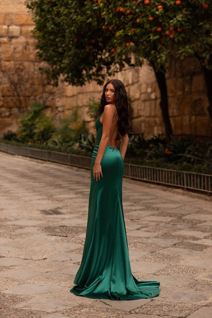 Alamour Made-To-Order Made-To-Order Gowns Felicita Satin Gown - Emerald 2 Alamour Made-To-Order Made-To-Order Gowns Felicita Satin Gown - Emerald