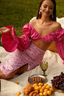 Alamour The Label Loulia Top - Pink TOPS