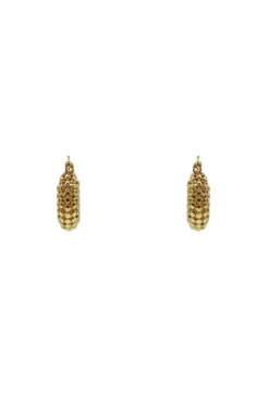 Alamour The Label Earrings Aimee Textured Gold Hoops
