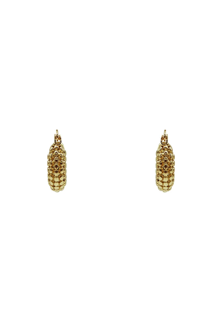 Alamour The Label Earrings Aimee Textured Gold Hoops 2 Alamour The Label Earrings Aimee Textured Gold Hoops