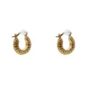 Alamour The Label Earrings Aimee Textured Gold Hoops