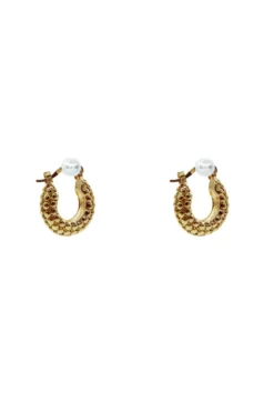 Alamour The Label Earrings Aimee Textured Gold Hoops