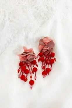 Alamour The Label Shailee Multicoloured Flower Drop Earrings NEW ARRIVALS