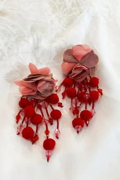 Alamour The Label Shailee Multicoloured Flower Drop Earrings NEW ARRIVALS