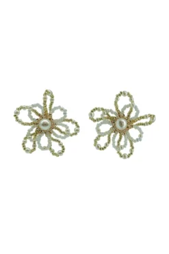Alamour The Label Earrings Amour Flower Pearl Studs