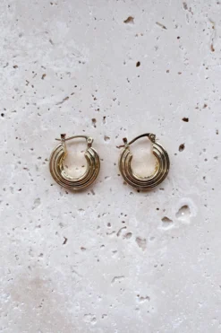 Alamour The Label Nalani Textured Hoop Earrings 9 Alamour The Label Nalani Textured Hoop Earrings