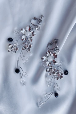 Alamour The Label Destiny Silver Floral Statement Earrings 4 Alamour The Label Destiny Silver Floral Statement Earrings