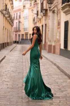 Alamour Made-To-Order Made-To-Order Gowns Elena Satin Gown - Emerald