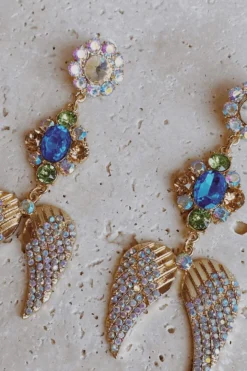 Alamour The Label Zabrina Multi Crystal Statement Earrings