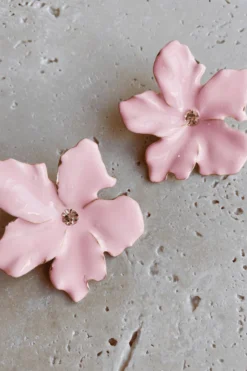 Alamour The Label Akira Pink Flower Stud Earrings 9 Alamour The Label Akira Pink Flower Stud Earrings