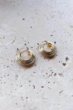 Alamour The Label Nalani Textured Hoop Earrings