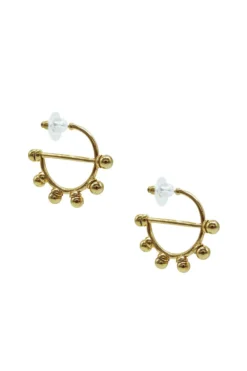 Alamour The Label Davina Studded Hoop Earrings