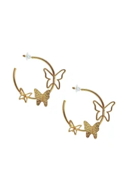 Alamour The Label Andrey Butterfly Big Hoop Earrings