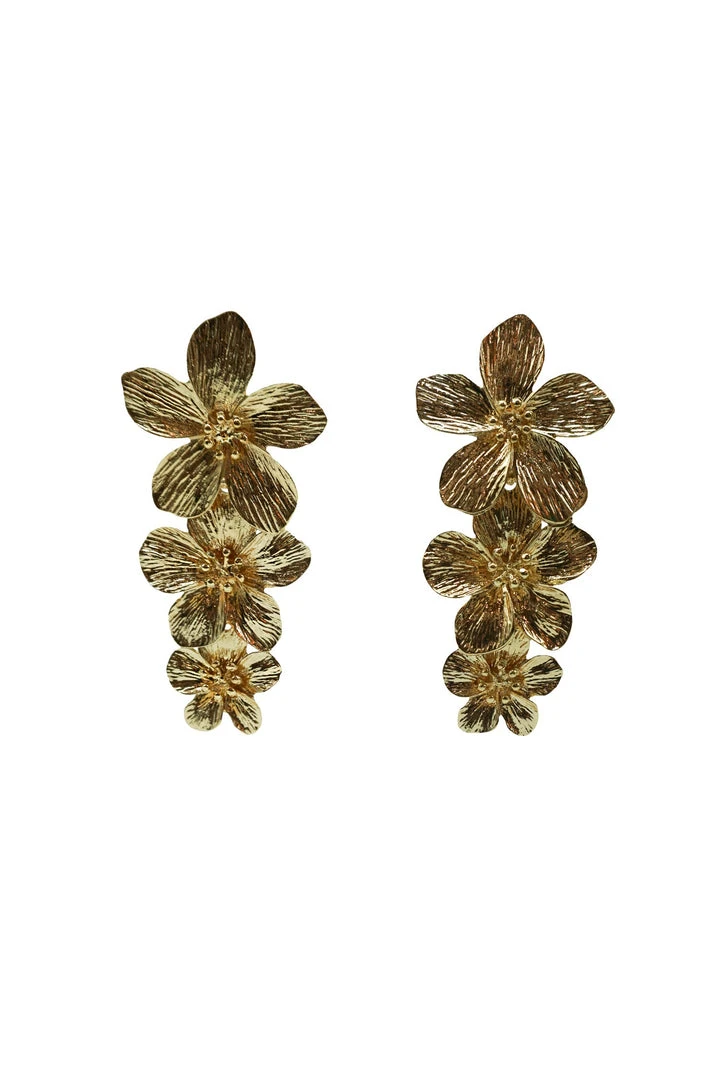 Alamour The Label Laurent Gold Flower Earrings NEW ARRIVALS 1 Alamour The Label Laurent Gold Flower Earrings NEW ARRIVALS