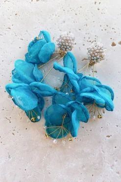 Alamour The Label Emilita Teal Petal Earrings