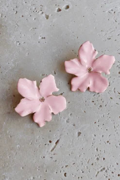 Alamour The Label Akira Pink Flower Stud Earrings 8 Alamour The Label Akira Pink Flower Stud Earrings