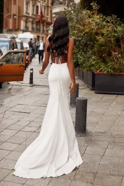 Alamour Made-To-Order Catriane - White PROM & FORMAL 9 Alamour Made-To-Order Catriane - White PROM & FORMAL