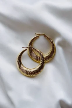 Alamour The Label Claudine Gold Hoop Earrings 5 Alamour The Label Claudine Gold Hoop Earrings