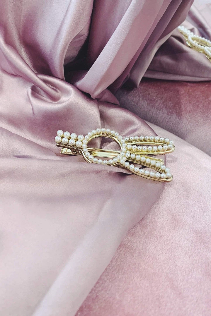 Alamour The Label Gold Pearl Bunny Hair Clip Hair Accessories 3 Alamour The Label Gold Pearl Bunny Hair Clip Hair Accessories