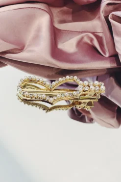 Alamour The Label Hair Accessories Gold Diamante Pearl Heart Hair Clip 6 Alamour The Label Hair Accessories Gold Diamante Pearl Heart Hair Clip