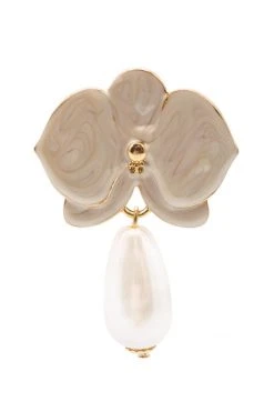 Alamour The Label NEW ARRIVALS Mia Flower Stud With Pearl Drop Earrings