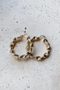 Alamour The Label Evelyn Gold Hoop Earrings