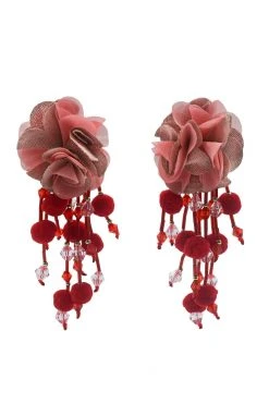 Alamour The Label Shailee Multicoloured Flower Drop Earrings NEW ARRIVALS