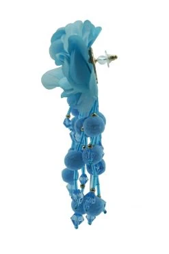 Alamour The Label Shailee Blue Flower Drop Earrings NEW ARRIVALS
