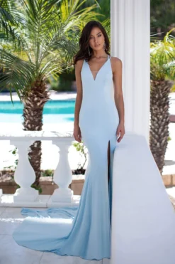 Alamour The Label Fitted Gowns Gianna - Sky Blue