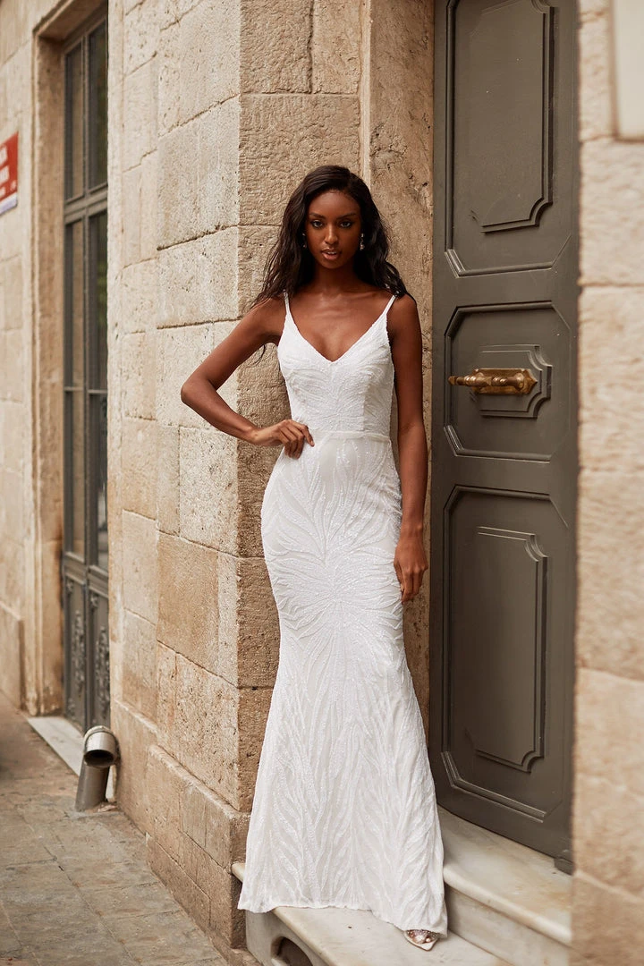 Alamour Made-To-Order PROM & FORMAL Tori - White Alamour Made-To-Order PROM & FORMAL Tori - White