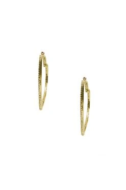 Alamour The Label Gaia Gold Crystal Heart Hoop Earrings