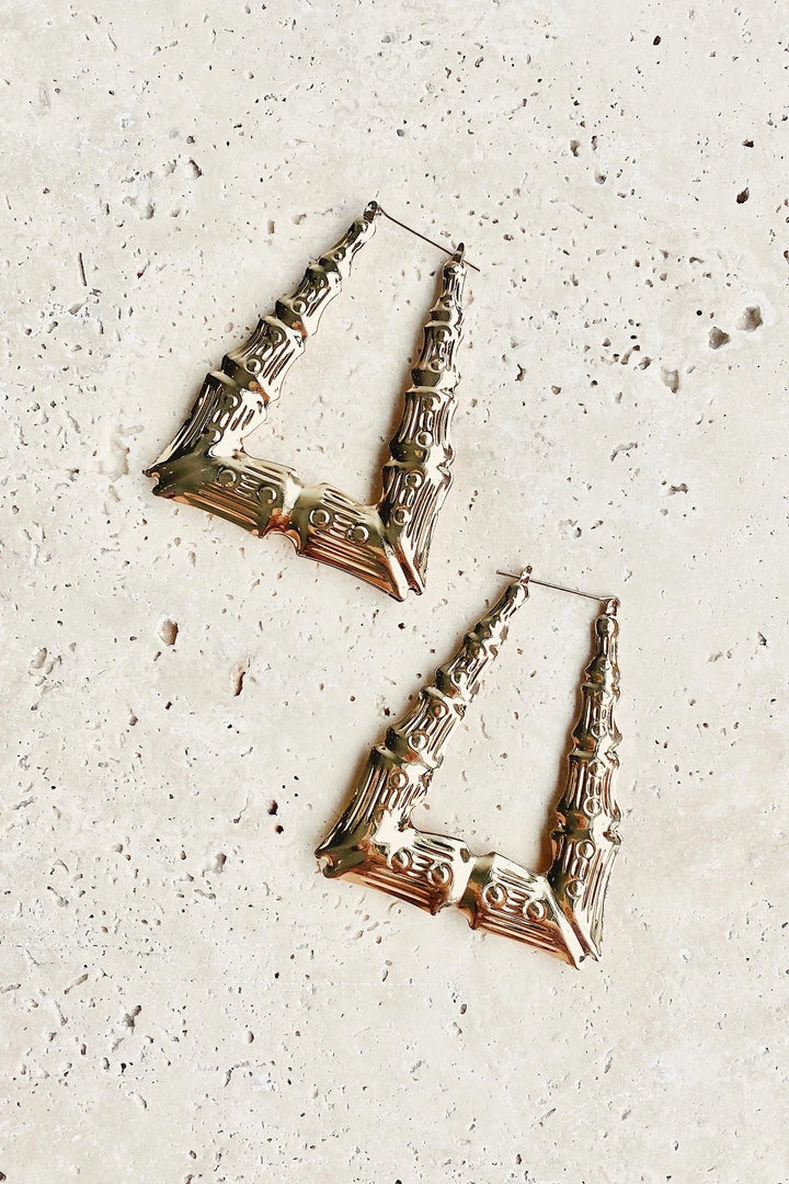 Alamour The Label Kalila Gold Statement Earrings 2 Alamour The Label Kalila Gold Statement Earrings